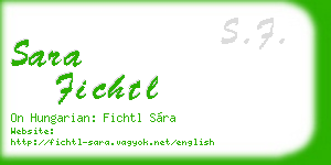 sara fichtl business card
